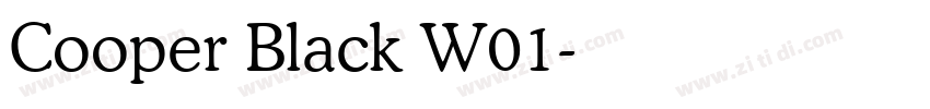 Cooper Black W01字体转换